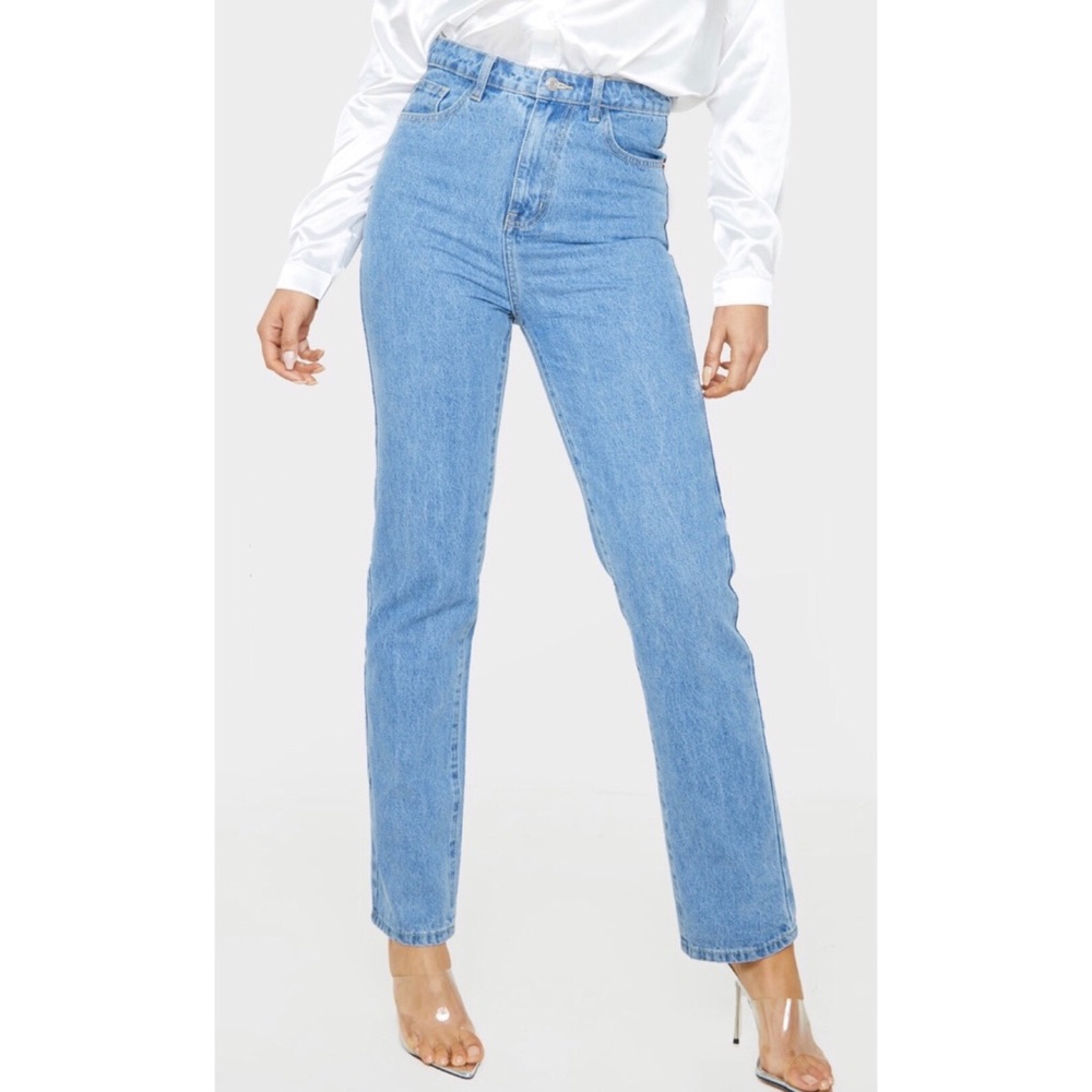 PLT Tall Straight Leg Blue Denim Jean